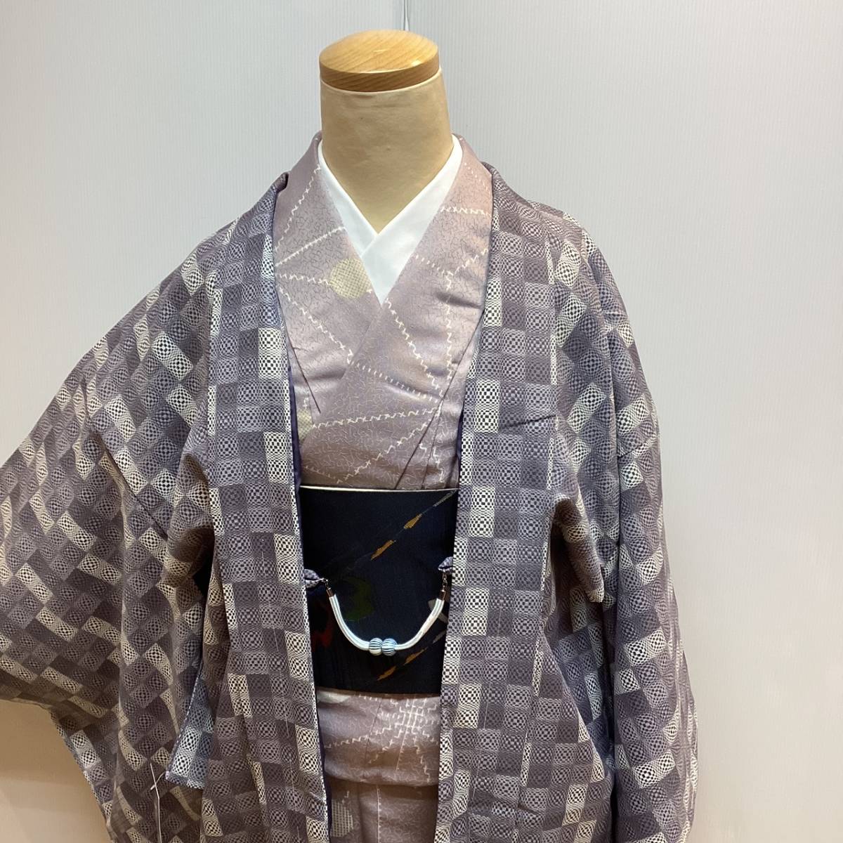  brand new feather woven ha163 purple gray . what . pattern kimono coat ... kimono new goods postage included 