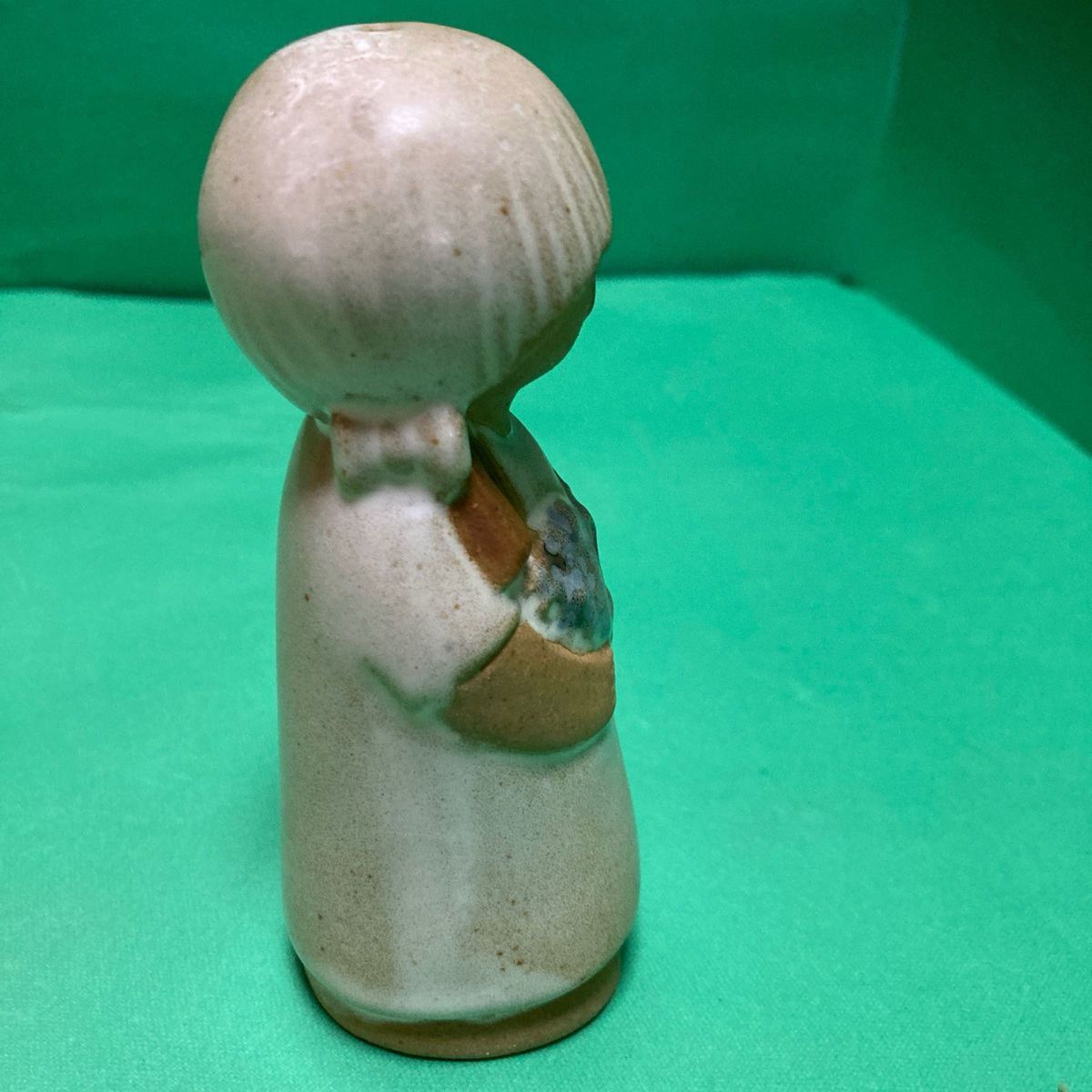 少年 ゲールトクーネン風 リサラーソン風 備前焼風 陶器 リサラーソン風 陶器人形 調味料入れ スタンド付|Yahoo!フリマ