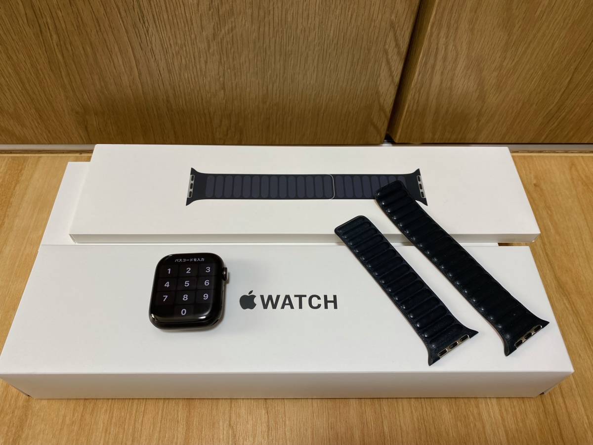 Apple Watch Edition Series7 45mm GPS+Cellularモデル 【スペースブラックチタニウムケース/レザーリンク/その他】_画像1