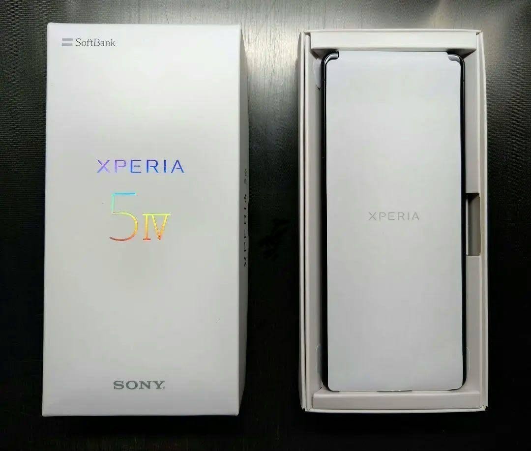 Sony Xperia 5 IV 6.1インチ 8GB ストレージ128GB エクリュブラック ソフトバンク購入 新品　開封済未使用_画像1