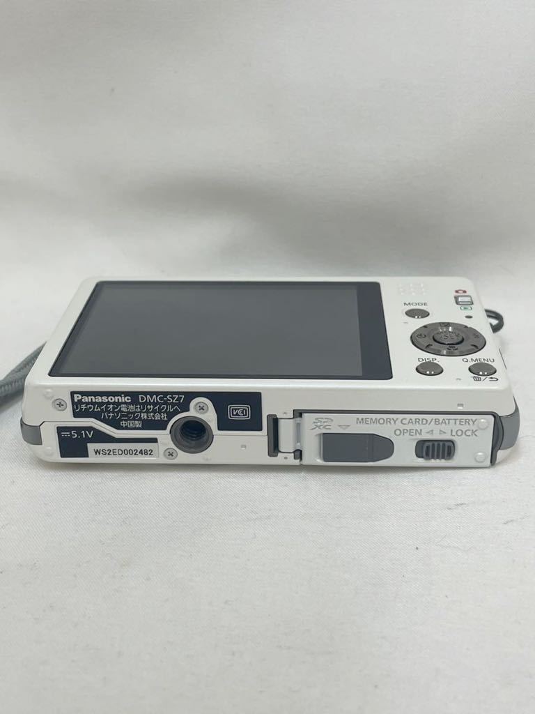 KT1130 Panasonic/パナソニック LUMIX ルミックス DMC-SZ7 コンパクトデジタルカメラ デジカメ ホワイト 動作品 美品_画像5