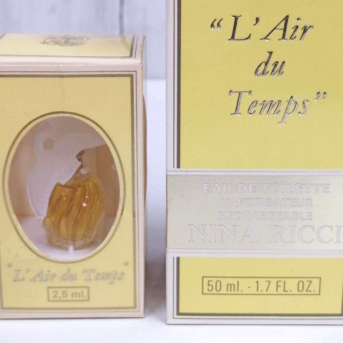 ⑪1996★ NINA RICCI L'Air du Temps ニナリッチ レールデュタン 香水 2点 2.5ml 50ml_画像5