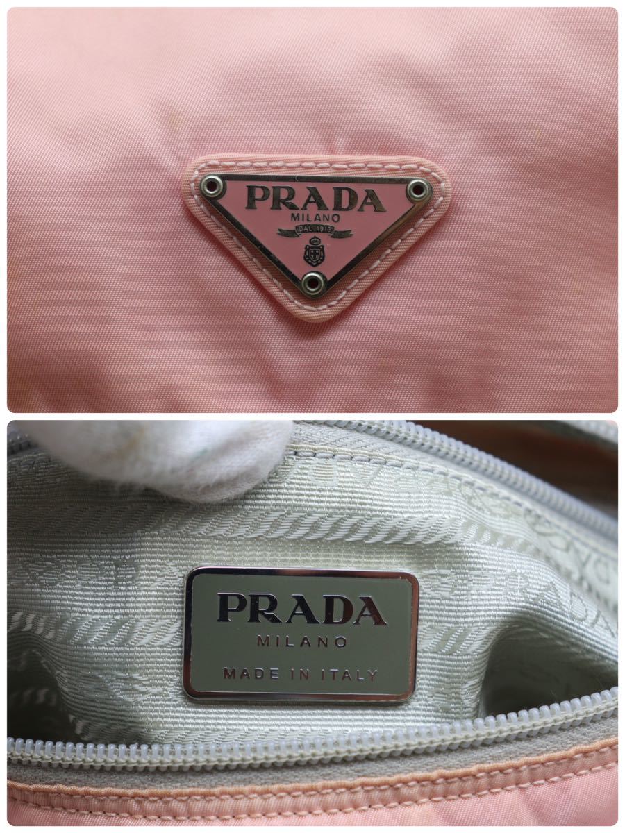 プラダ/PRADA/ナイロン/ショルダーバッグ/メッセンジャーバッグ/ピンク/ヴィンテージ_画像6