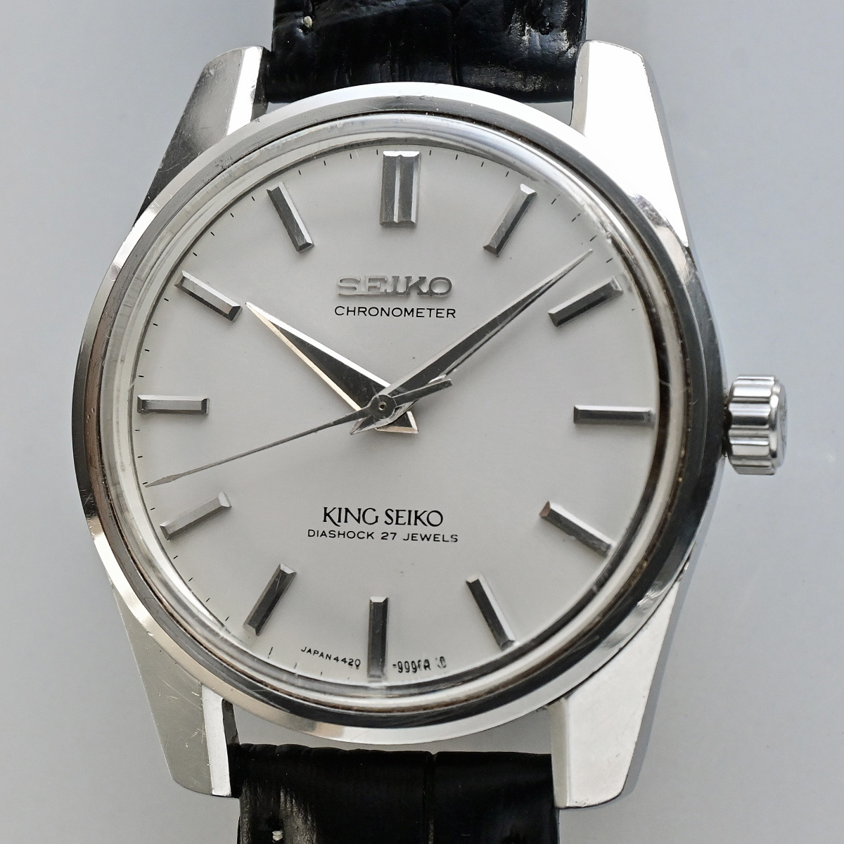 ４４キングセイコー クロノメーター 手巻 ２７石 獅子メダル KING SEIKO CHRONOMETER 4420-9990 稼動確認済_４４キングセイコー クロノメーター 手巻