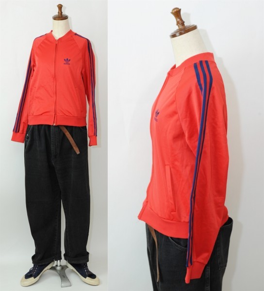 [ ultra rare lady's XL USA made model ] Vintage adidas Adidas ATPto ref . il truck top jacket jersey XL red group 