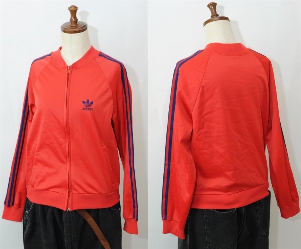 [ ultra rare lady's XL USA made model ] Vintage adidas Adidas ATPto ref . il truck top jacket jersey XL red group 