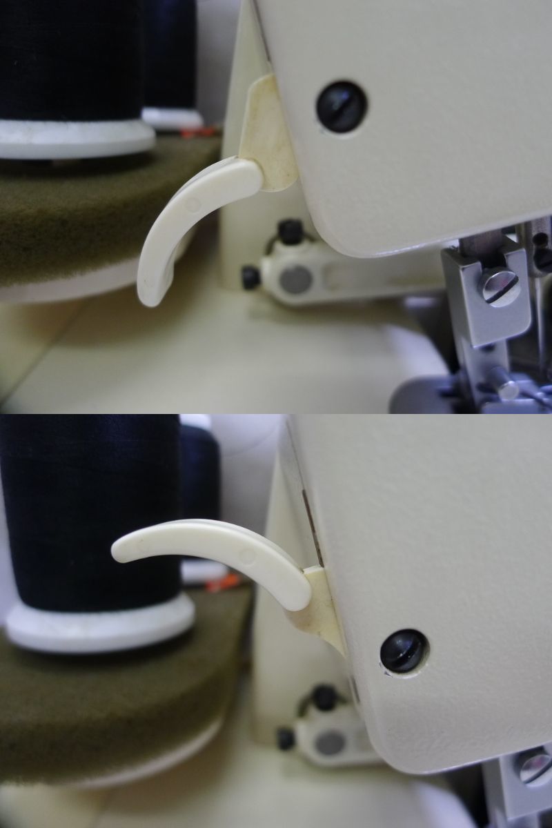 KK162 JUKI ロックミシン MO-102S ペダルコントローラー(RC-72)付 小型 裁縫 手工芸 ハンドクラフト 昭和レトロ 簡易動作確認済/140_画像7