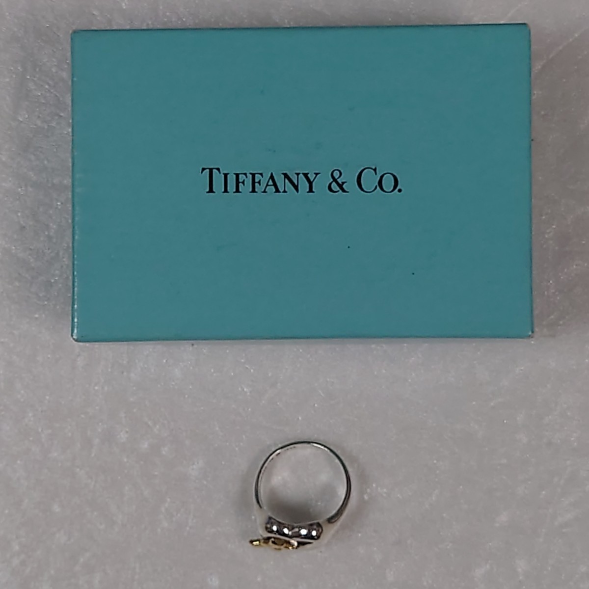 TIFFANY&Co 】ティファニー ハートウィズボウ コンビリング TIFFANY&Co 】ティファニー ハートウィズボウ コンビリング