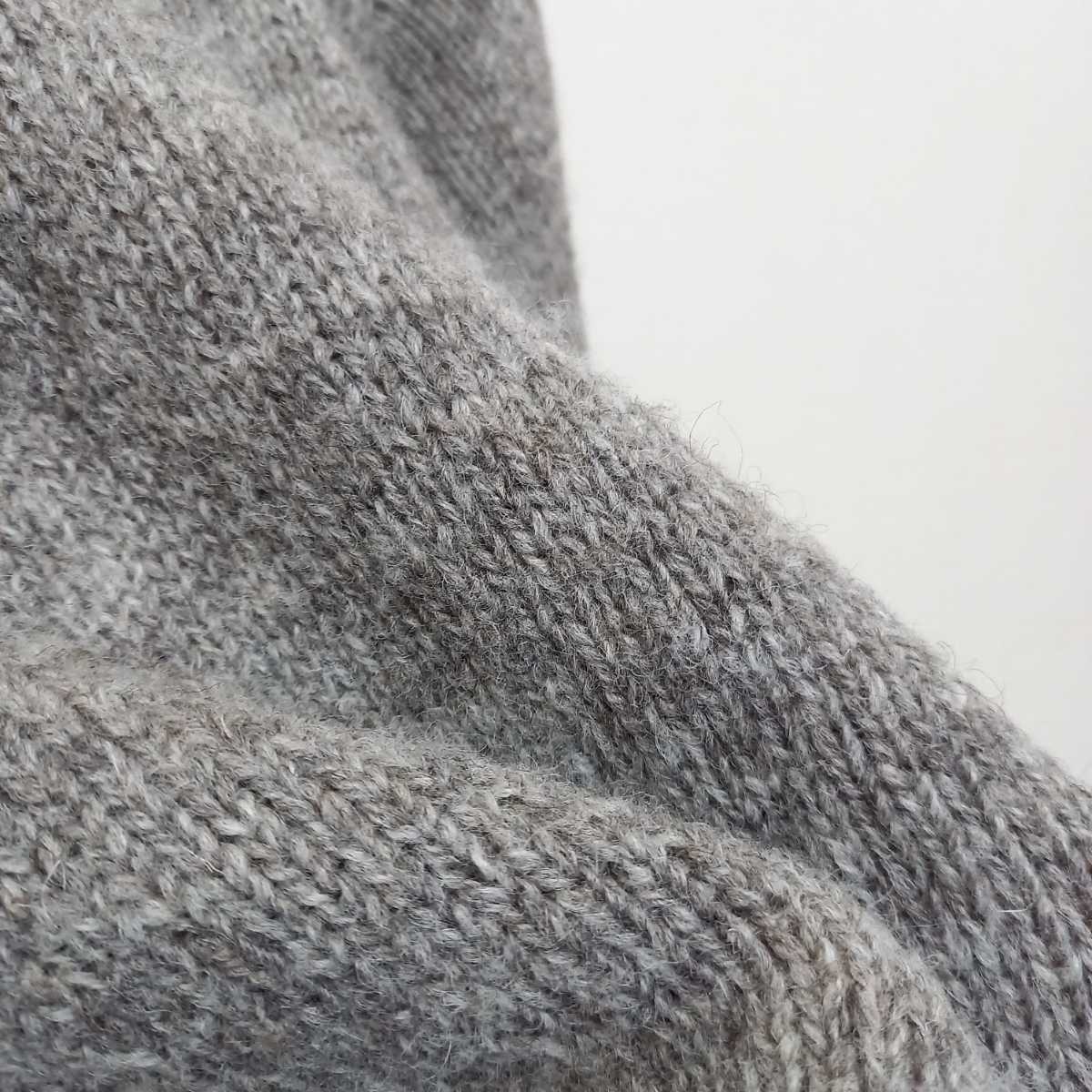 《希少色 / グレージュ》スコットランド製 macalastair フェアリー ローゲージ シェットランドセーター メンズ36 M シャギードッグ ニット_画像4