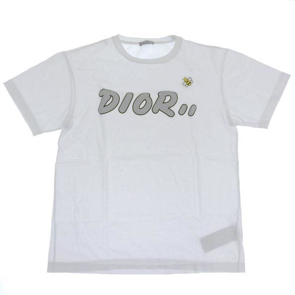 【中古】Christian Dior クリスチャンディオール コットン ロゴ 半袖 Tシャツ #S 923J611X1241 ホワイト レディース gy_クリスチャンディオールトップス