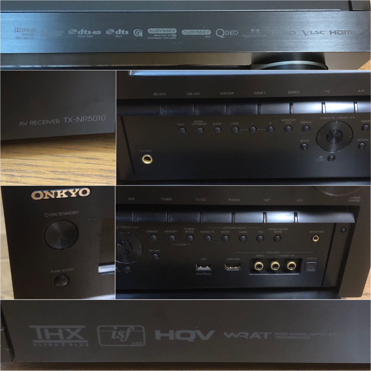 □ONKYO オンキヨー TX-NR5010 AVレシーバー AVアンプ バイアンプ リモコン 説明書 付 オーディオ機器 一部動作確認済み 現状品 □23111202_画像5