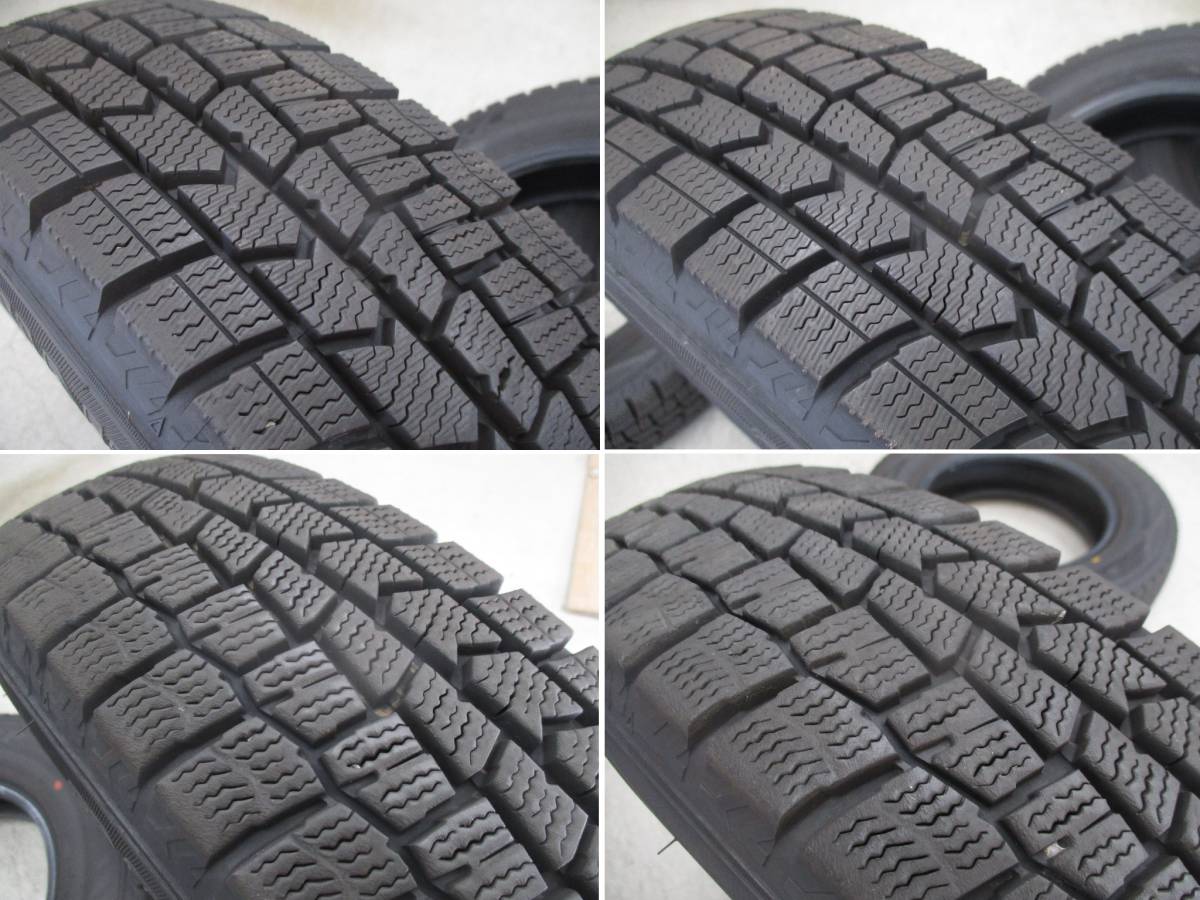 2024年45週目製造 ダンロップ ウインターマックス WM02 155/80R13 4本セット 中古品_画像6