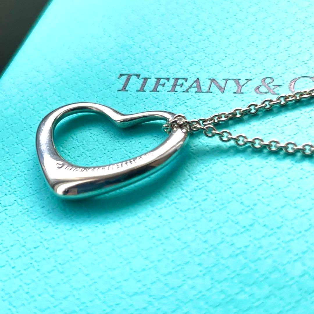 美品 鏡面仕上げ Tiffany オープンハート Mサイズ ネックレス｜Yahoo