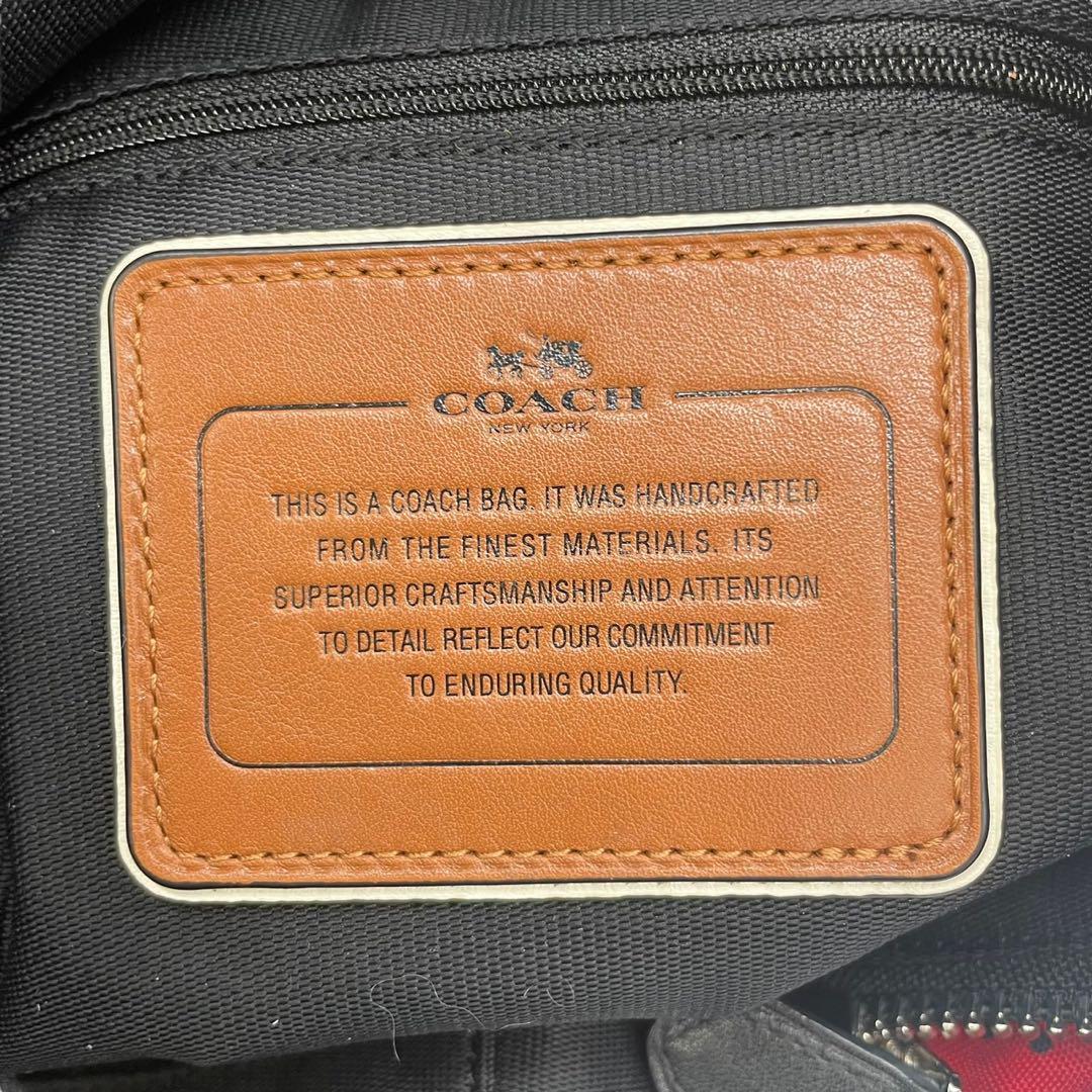 未使用級 COACH コーチ リュックサック バッグパック 赤 レッド