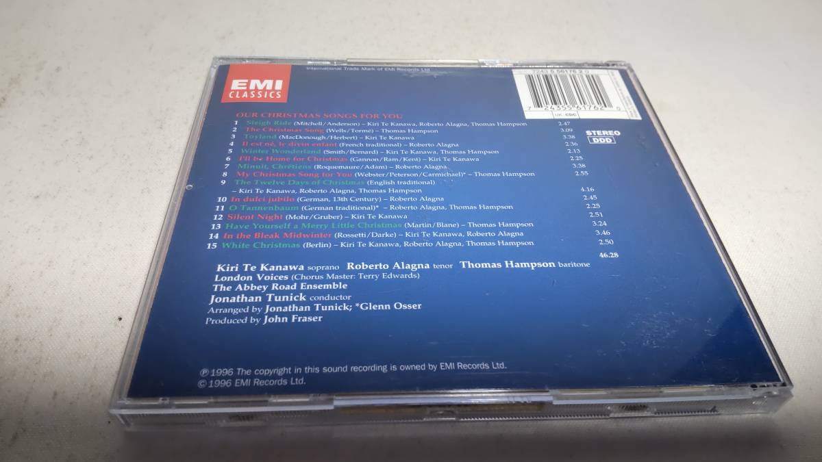 Y3271　 『CD』　OUR Christmas Songs FOR YOU /ROBERTO ALAGNA/THOMAS HAMPSON/KIRI TE KANAWA 輸入盤　クリスマスソング　_画像5