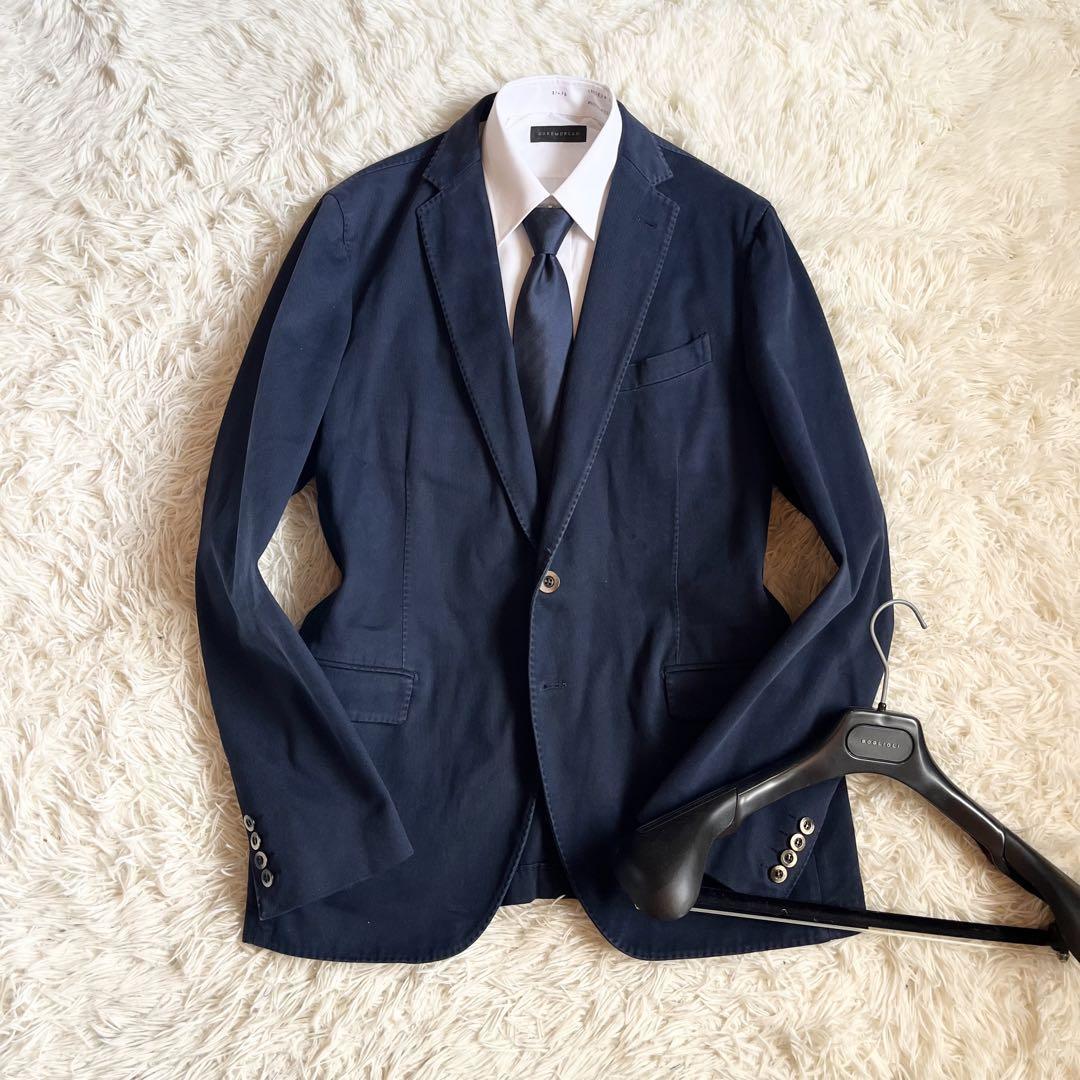 良品>BOGLIOLI ボリオリ / COAT コート ネイビー ジャケット サイズ50