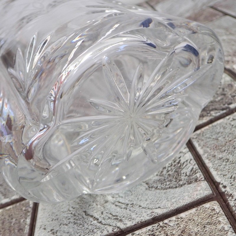【 未使用 】 HONOUR CRYSTAL 花瓶 クリスタルガラス製 スロバキア製 花器 高さ23cm ベルモンドジャパン