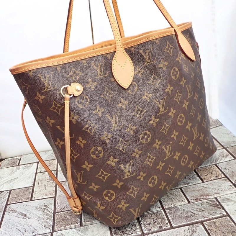 【 良品 】 ルイヴィトン ネヴァーフル MM M40995 ベージュ モノグラム ショルダーバッグ トートバッグ LOUIS VUITTON 1円スタート_画像3