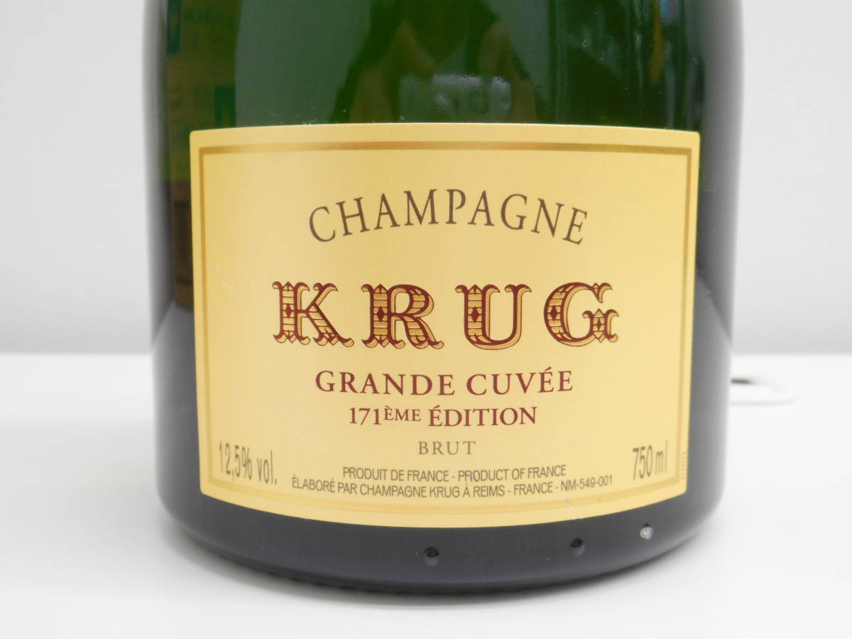 509 酒祭 洋酒祭 クリュッグ グランキュヴェ ブリュット シャンパン 750ml 12.5% KRUG GRANDE CUVEE 未開栓 ラベル傷あり_画像6