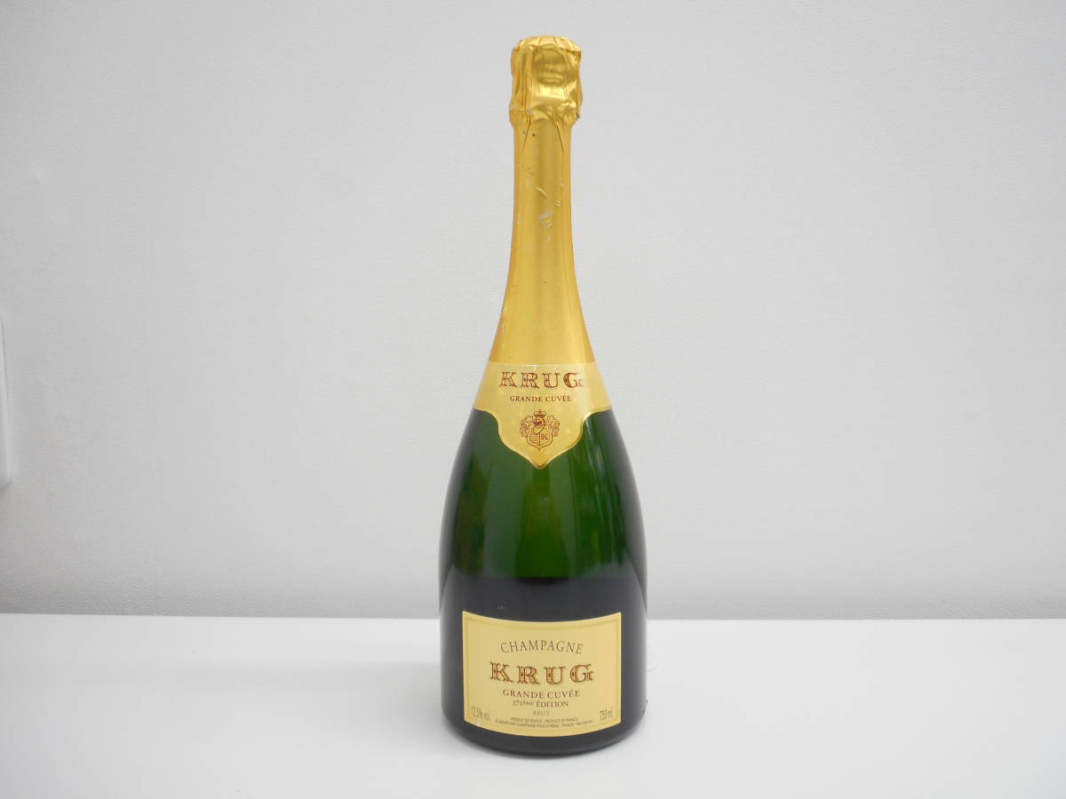 510 酒祭 洋酒祭 クリュッグ グランキュヴェ ブリュット シャンパン 750ml 12.5% KRUG GRANDE CUVEE 未開栓 ラベル傷あり_画像1