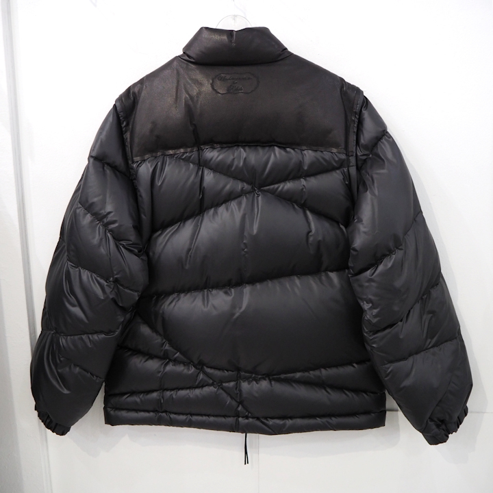 新品 定価12万 アンダーカバーイズム 22aw ヨーク レザー 切替 ステッチ 2way ダウン ジャケット ベスト 黒 3 メンズ M L XL UNDERCOVERISM_画像4