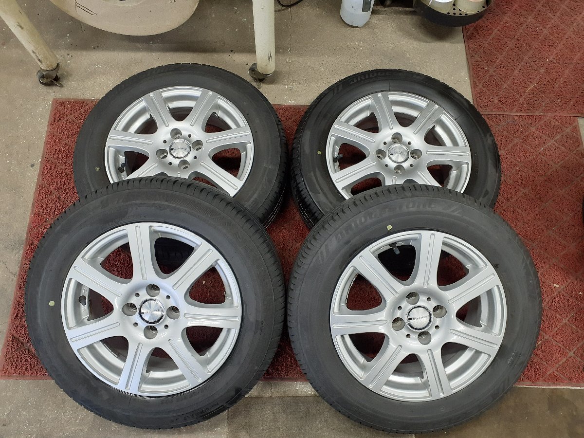 パF2518■185/65R15 88S　4本価格　BRIDGESTONE Ecopia NH100C　RADIANCE　送料無料 夏 15×6J +42 4穴 PCD100 ハブ径73㎜_画像1