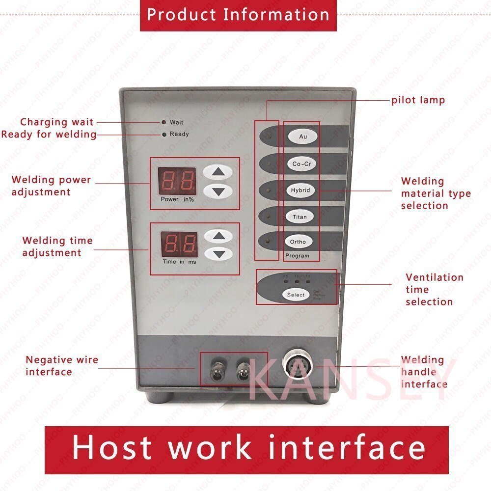ハイパワーアルゴンアークスポット溶接機 レーザー溶接 ステンレス鋼溶接機 歯科溶接ツール ジュエリースポット溶接110V_画像3