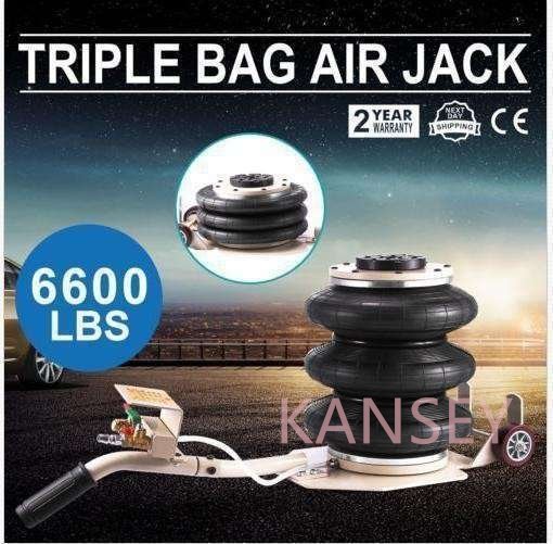  Triple bag air jack empty atmospheric pressure Jack 6600LBS Quick lift 3 ton heavy duty jack 