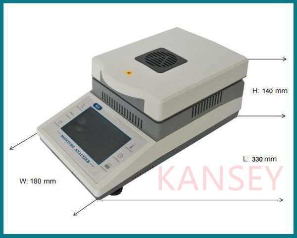 50g 5mgハロゲン乾電池180℃急速加熱タッチスクリーン水分計