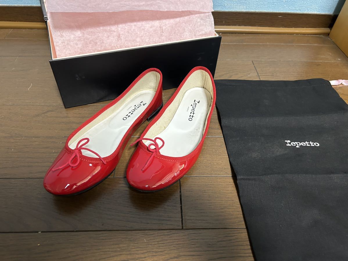 repetto CENDRILLON サンドリオン バレエシューズ 赤 レペット フラットパンプス フラットシューズ_画像1