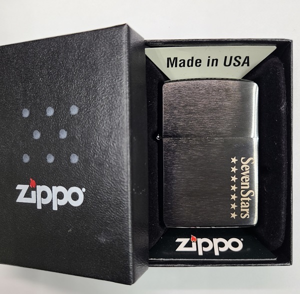 未使用 SevenStars セブンスター Zippo ジッポー ライター ラック仕上げ 非売品 懸賞当選品 たばこ 喫煙具 小傷あり_画像1