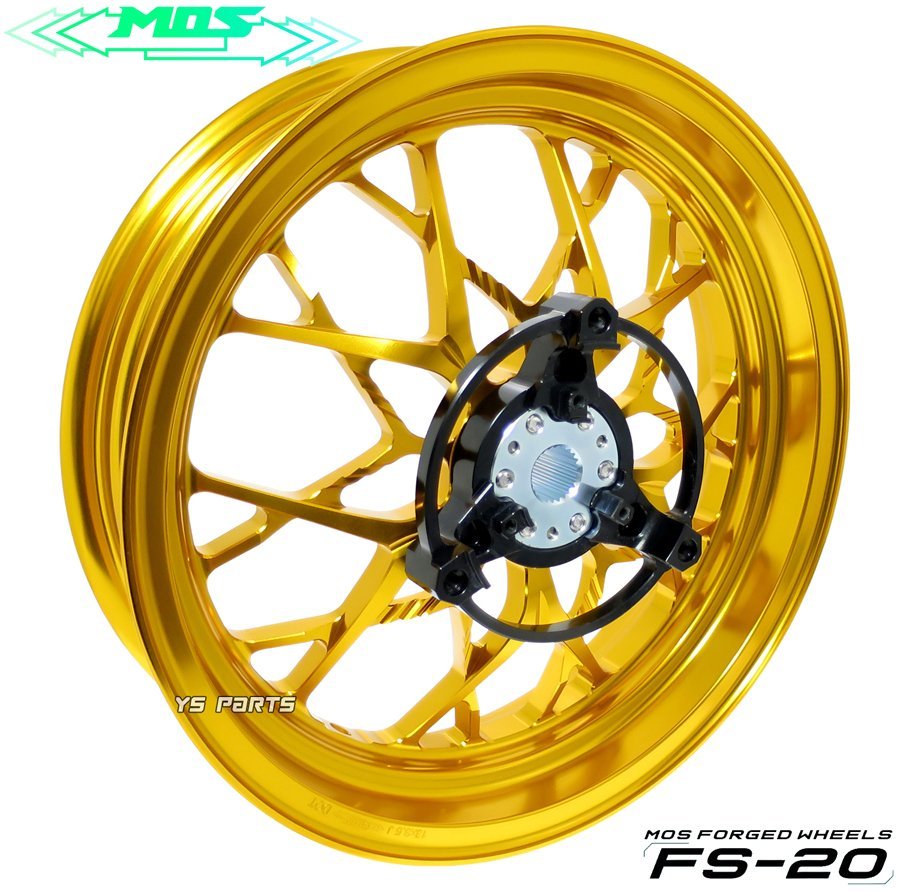 [大人気]MOS FS-20 鍛造ホイール前後SETゴールドXフォース/XFORCE/X FORCE[SG79J国内BLB]フォース2.0/FORCE2.0[台湾BFV][ベアリング圧入済]_画像6