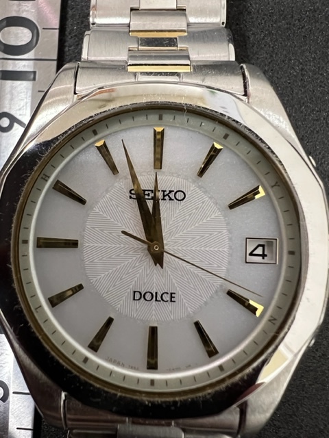 大G「16693」【稼働品】SEIKO/セイコー DOLCE/ドルチェ 7B52-0AE0 電波ソーラー 腕時計 箱付き_画像4