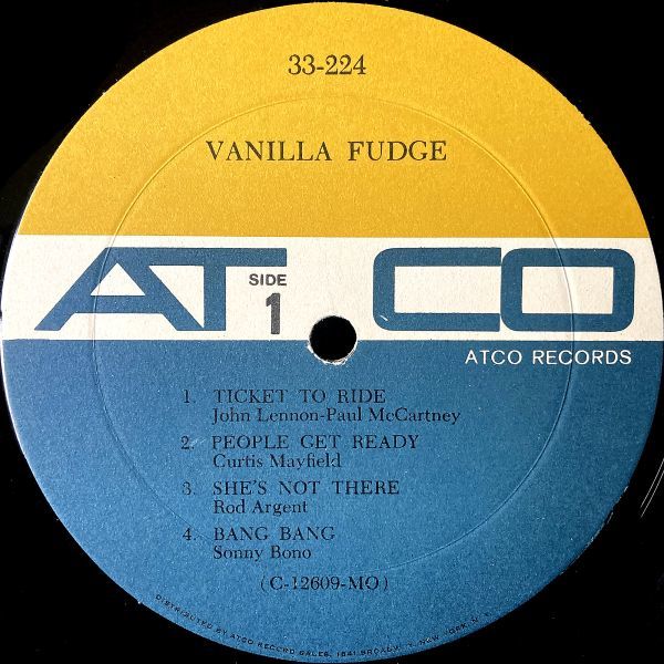 【US盤/LP】Vanilla Fudge ヴァニラ・ファッジ / Vanilla Fudge ■ ATCO Records / 33-224 / モノラル / 初期USオリジナル_画像4