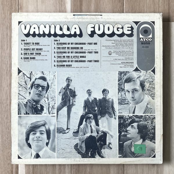 【US盤/LP】Vanilla Fudge ヴァニラ・ファッジ / Vanilla Fudge ■ ATCO Records / 33-224 / モノラル / 初期USオリジナル_画像2