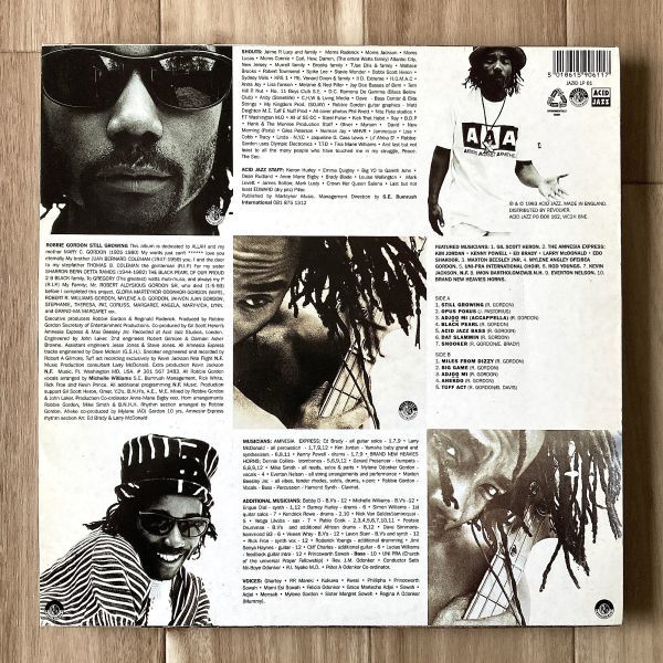 【UK盤/LP】Robbie Gordon ロビー・ゴードン / Still Growing ■ Acid Jazz / JAZID LP 61 / Gil Scott-Heron / アシッドジャズの画像2