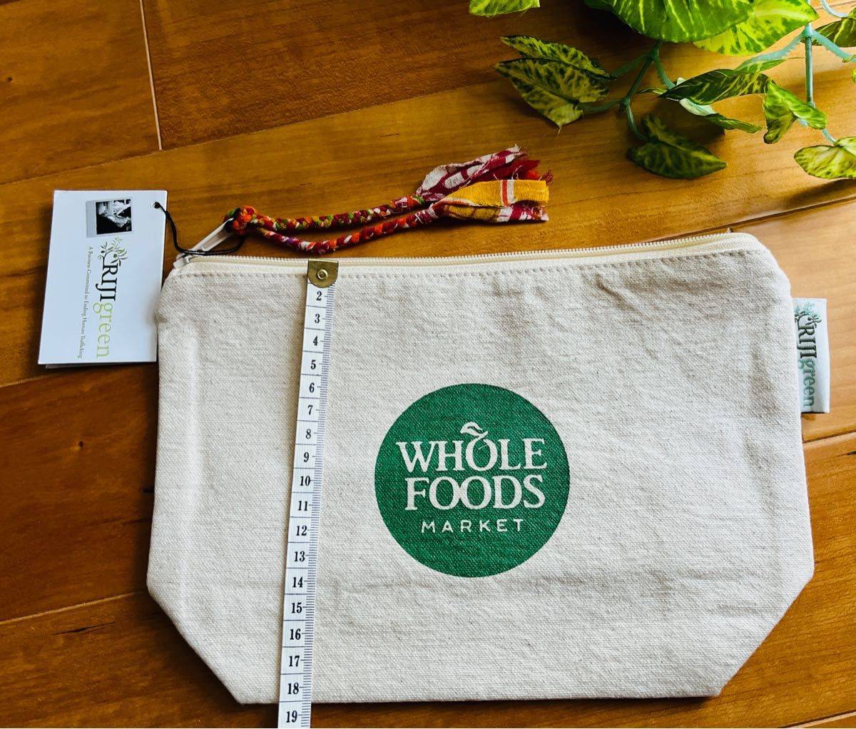 WHOLE FOODS MARKET×RIJI green ポーチ