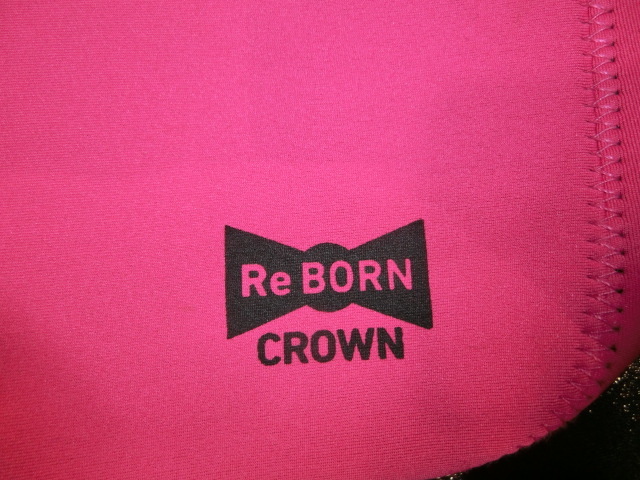 トヨタ クラウン ReBORN ハンドバッグ B5 ウェットスーツ素材 黒ピンク_画像2