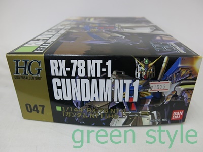 # HG 1/144　RX-78 NT-1「ガンダムNT1」GUNDAM NT1　E.F.S.F. PROTOTYPE MOBILE SUIT FOR NEWTYPE　047　バンダイ　未組立品_画像5