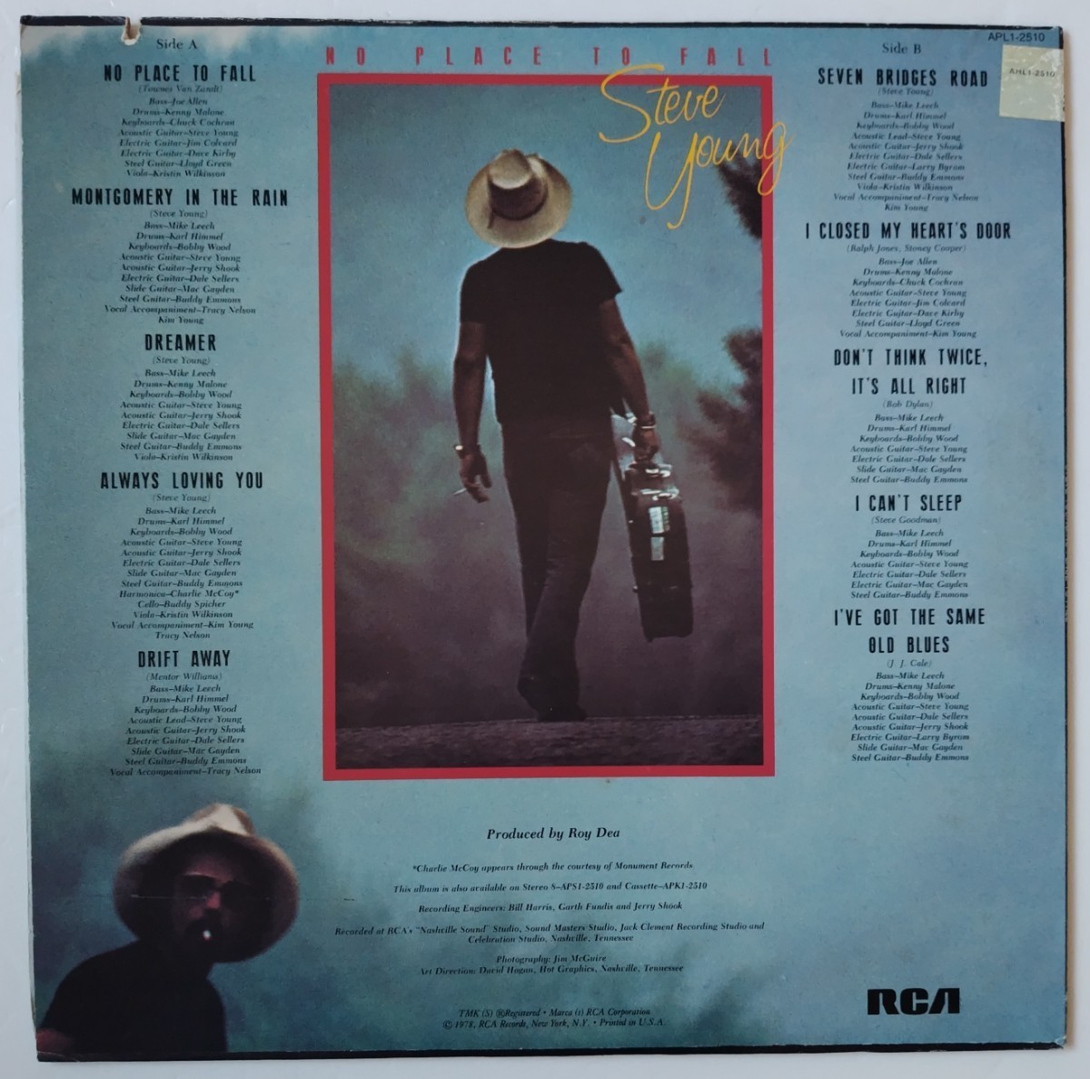 Steve Young No Place To Fall/1978年米国カット盤RCA Victor AHL1-2510_画像2