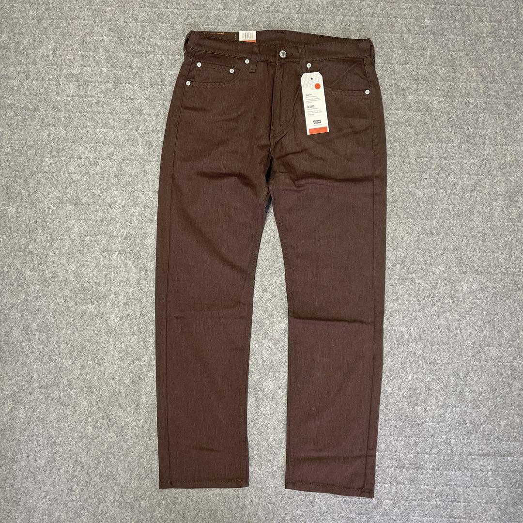 W30 ★ 新品 リーバイス 505 ウォーム レギュラーストレート ストレッチパンツ LEVI'S 暖パン WARM 保温 ダークブラウン 茶 00505-2241_画像2