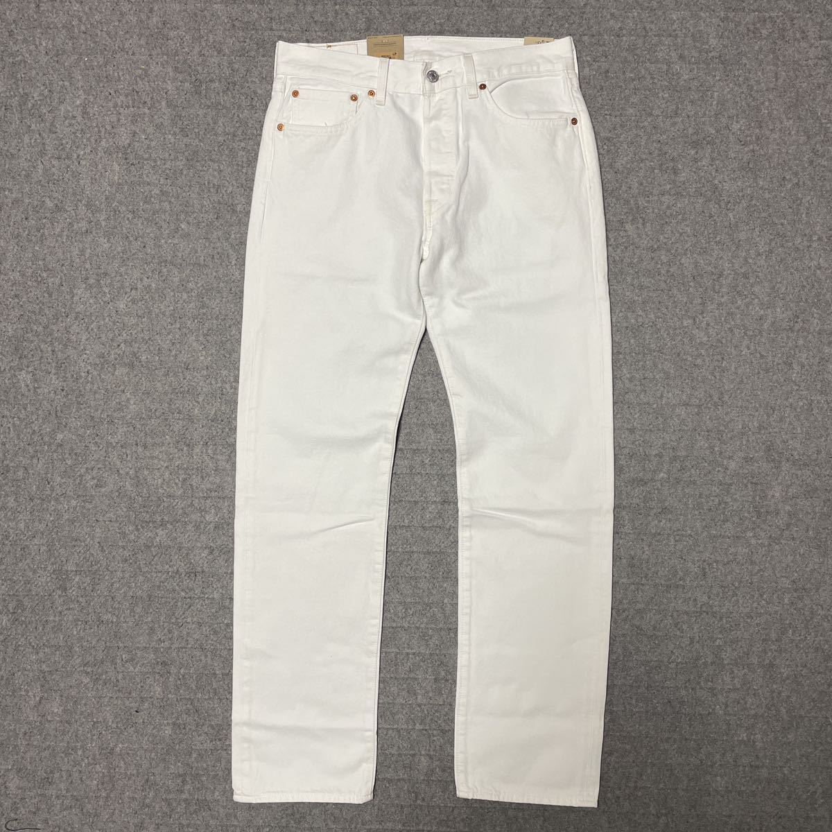 W36 ★ 新品 LEVI'S 501 STRAIGHT JEANS ★ リーバイス ホワイトデニム 白 ジーンズ 00501-0651_画像2