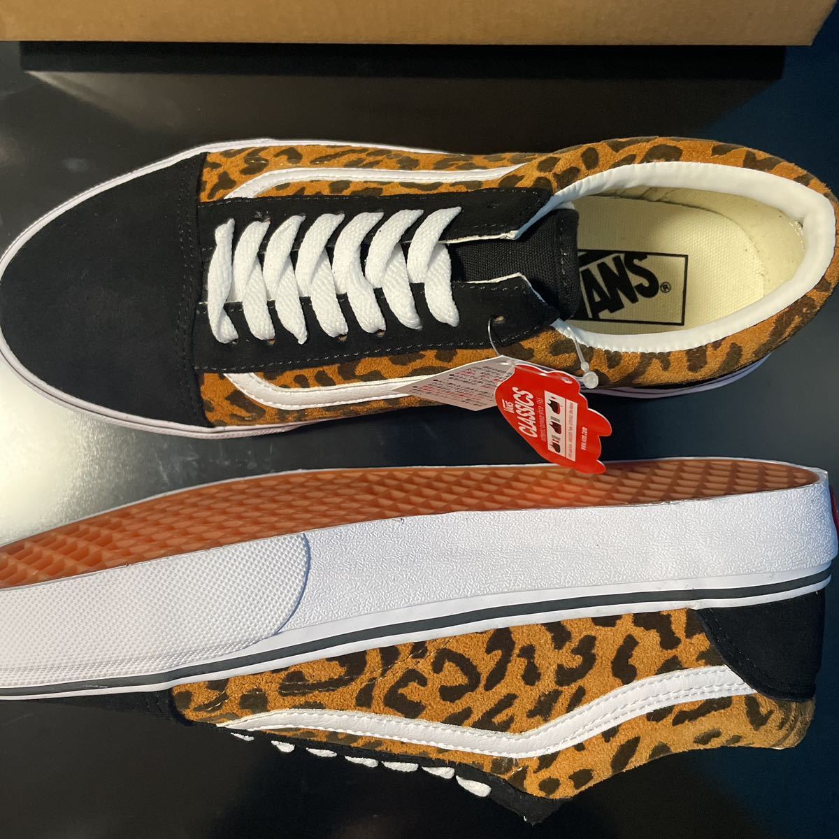 28.0cm/US10 ★新品 VANS OLD SKOOL オールドスクール V36CF LEOPARD スウェード スニーカー バンズ ヴァンズ レオパード レザー 本革_画像6