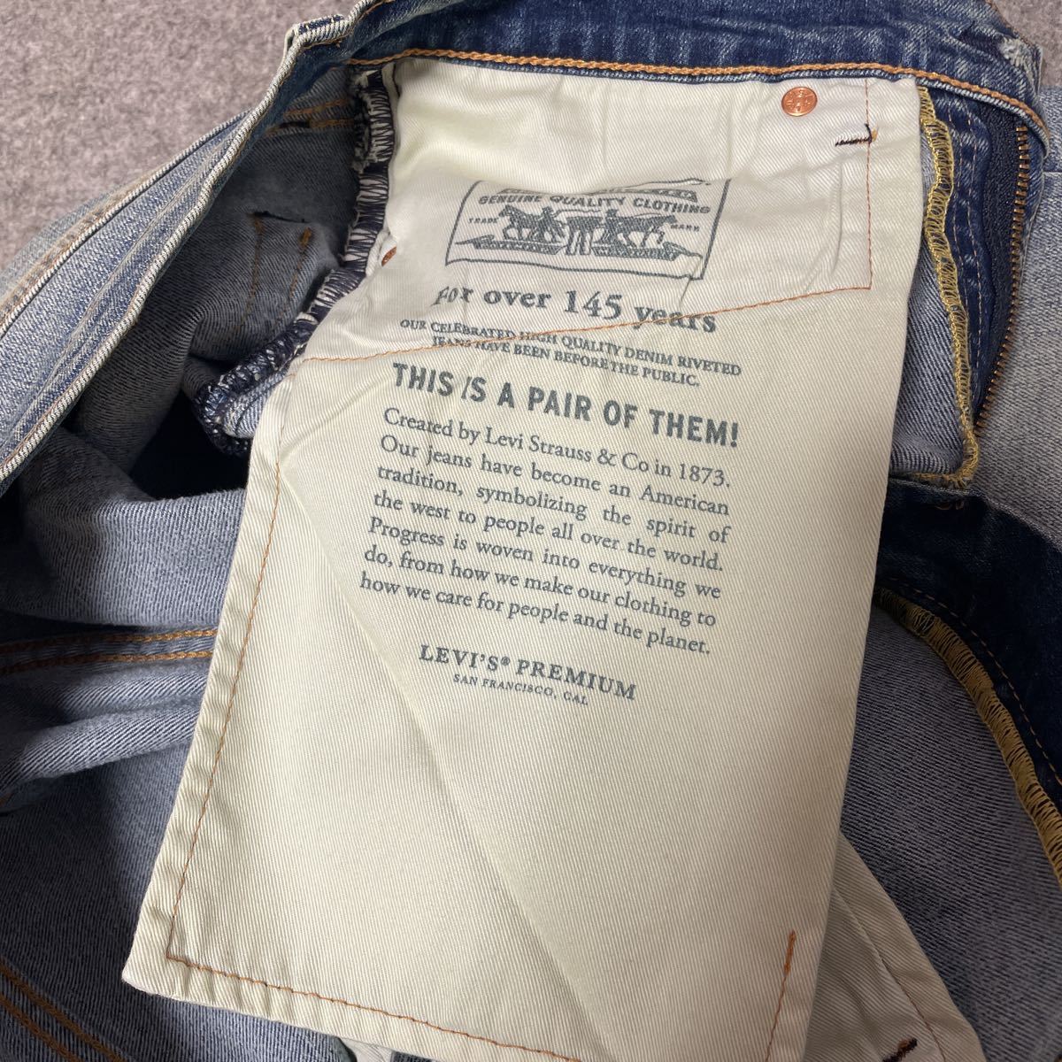 W34 ★ 暖パン 新品 リーバイス 505 ウォーム レギュラーストレート ストレッチデニム LEVI'S 暖パンWARM 保温 ジーンズ パンツ 0505-2101_画像5