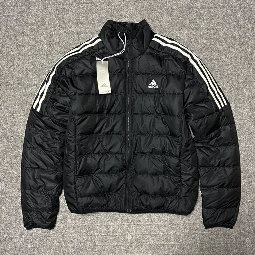 XO（2XL)サイズ ★ 新品 adidas ESS Down Jacket アディダス ダウンジャケット 黒 防寒 スリーストライプス アウター 黒 GH4589 3L XXL_画像3