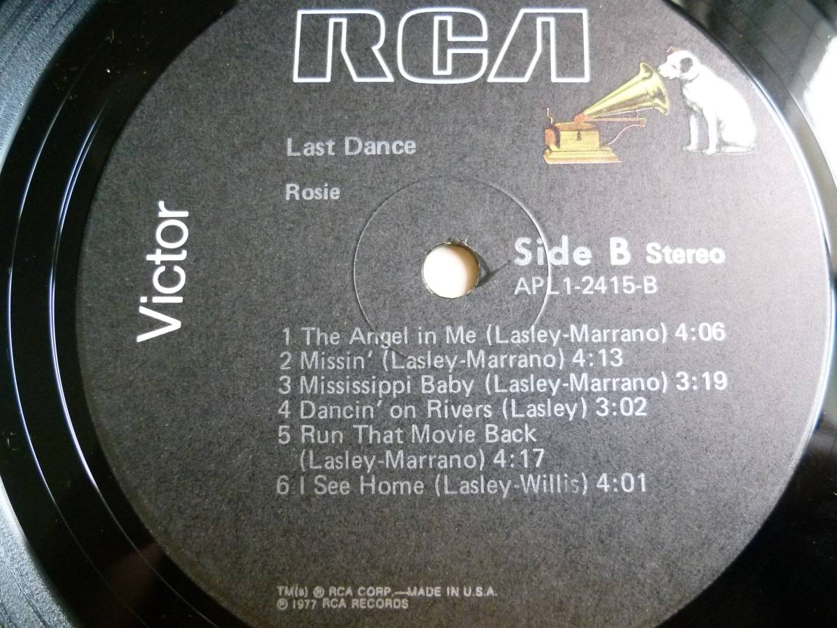 Rosie『Last Dance』LP AOR David Lasley Lana Marrano Lynn Pitney_画像4