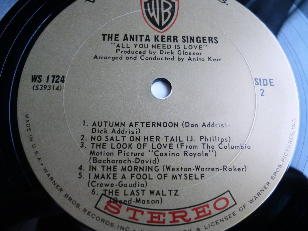 幻想系胸キュントラック連発!!!鬼殺し系大名盤!!!【試聴!!!】The Anita Kerr Singers『All You Need Is Love』LP Soft Rock ソフトロック_画像4