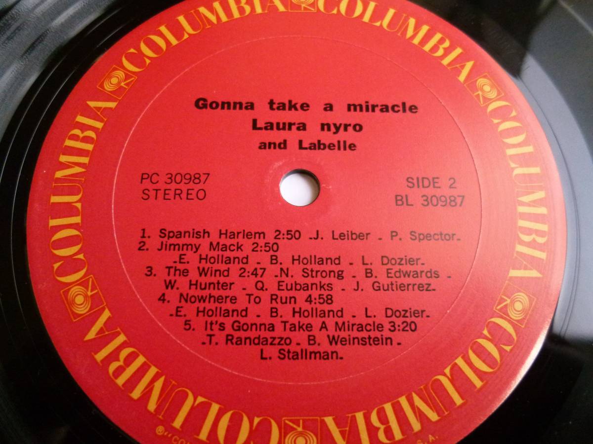 Laura Nyro And Labelle『Gonna Take A Miracle』LP (Columbia - KC 30987)_画像4