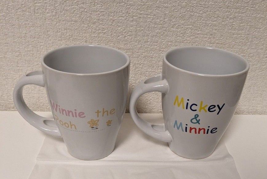 マグカップ　ディズニー　２個　スプーン付き　ミッキー　ミニー　くまのプーさん 陶器