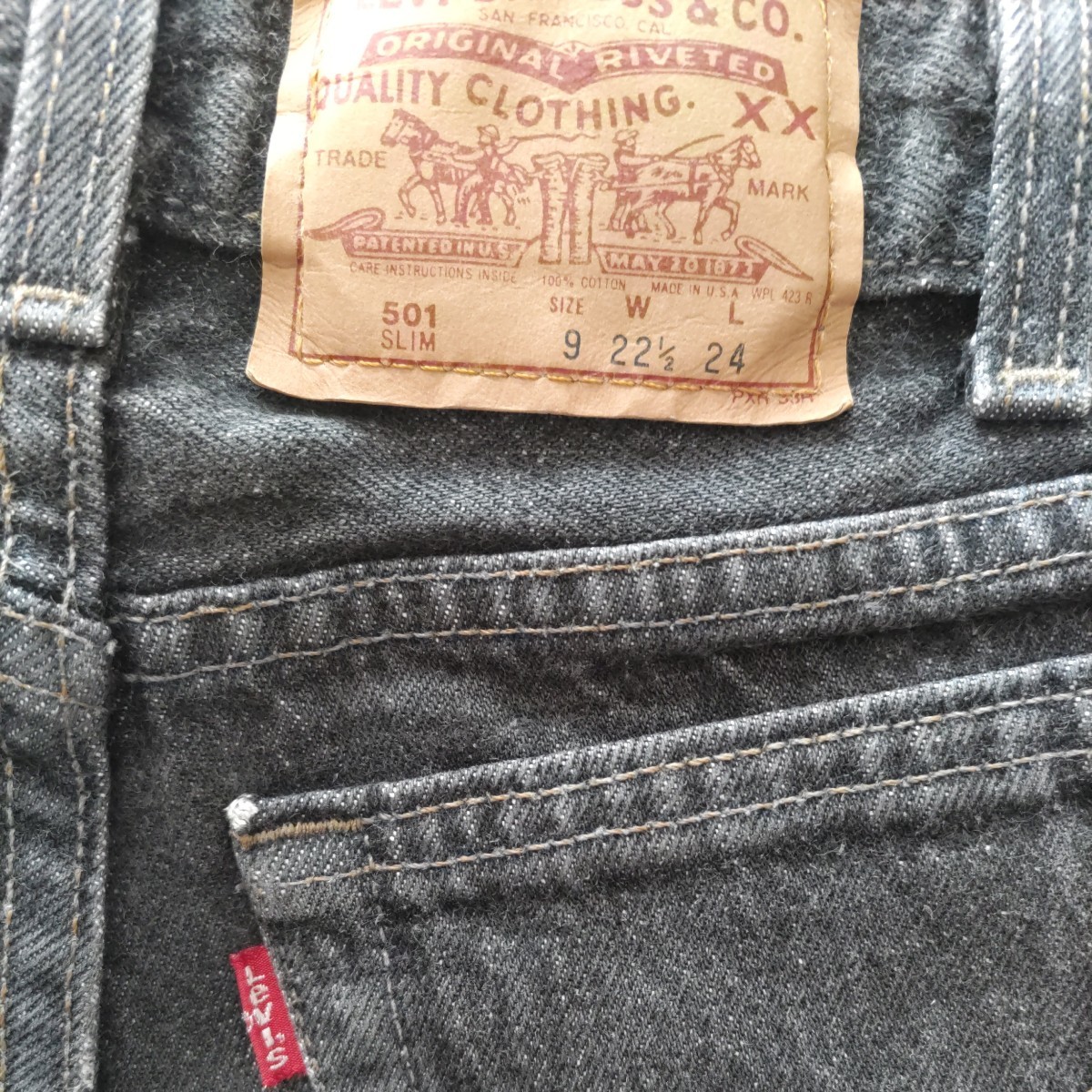 ９０ｓ 米国製　Levi’s 501 リーバイス ジーンズ　ブラック　キッズ 　made in USA_画像5